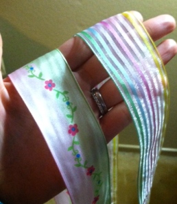 This ribbon reminded C.J. of fairies and fairy tales and Barbie.  